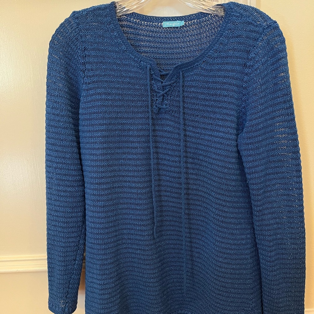 J. McLaughlin Knit Blue Sweater